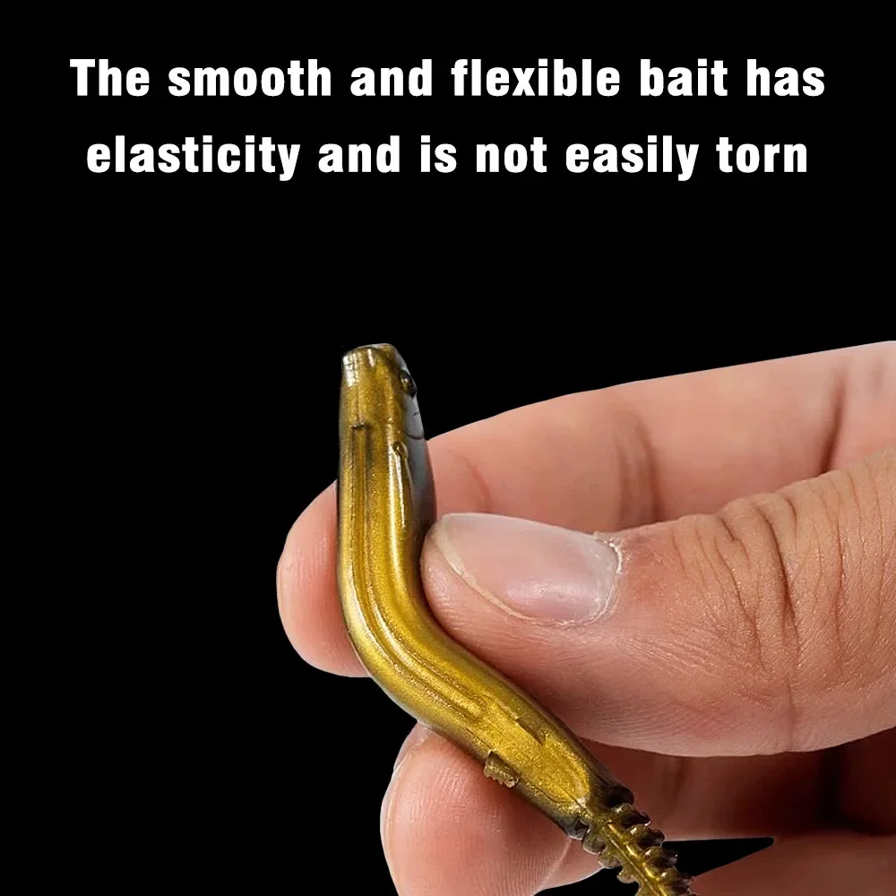 MNFT 7CM/2.2G Zachte Wobble Tail Vissen Lokken Siliconen Kleine Modderkruiper Kunstaas voor Bass