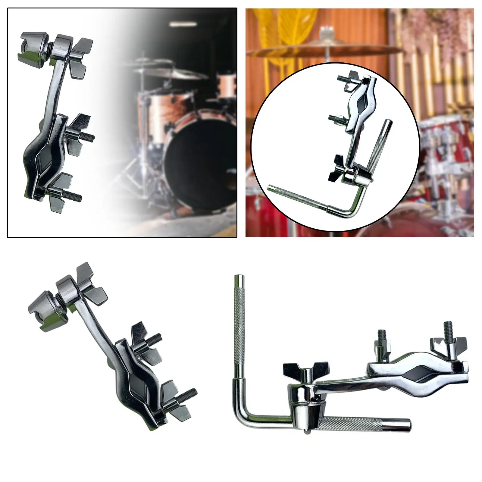 Drum Extension Clip Hardware Quick Release Mounting Accessories Parts Universal Support Stand Cowbell Mount Bracket Drum Clamp