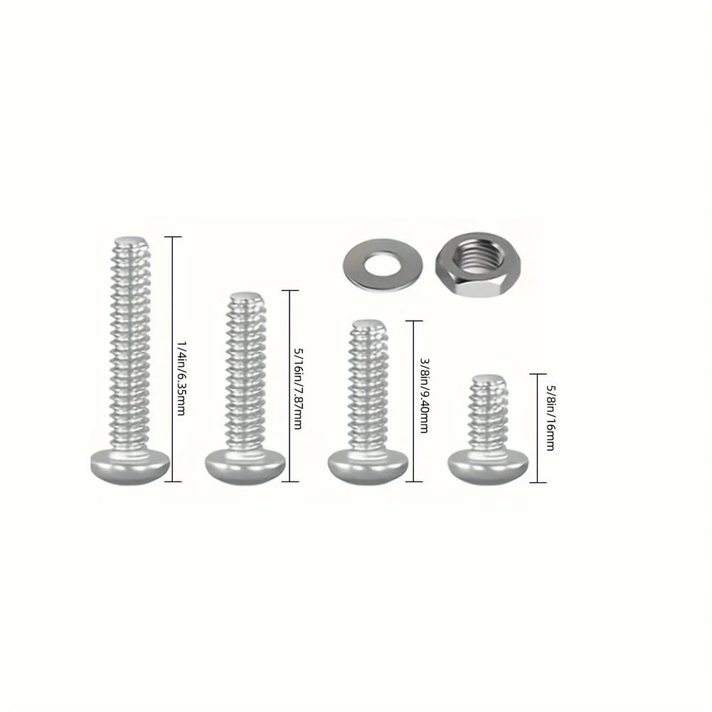 710pcs Stainless Steel 304 Fastener Assortment Featuring Round Head Screws Bolts Nuts and Flat Washers for Assembly