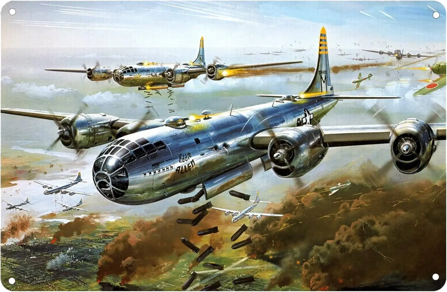 Retro Metal Tin Sign Funny Airplane Signs B-29 Superfortress Bomber Poster Art Perfect For Home Cafe Bar Club Wall Decorati sign