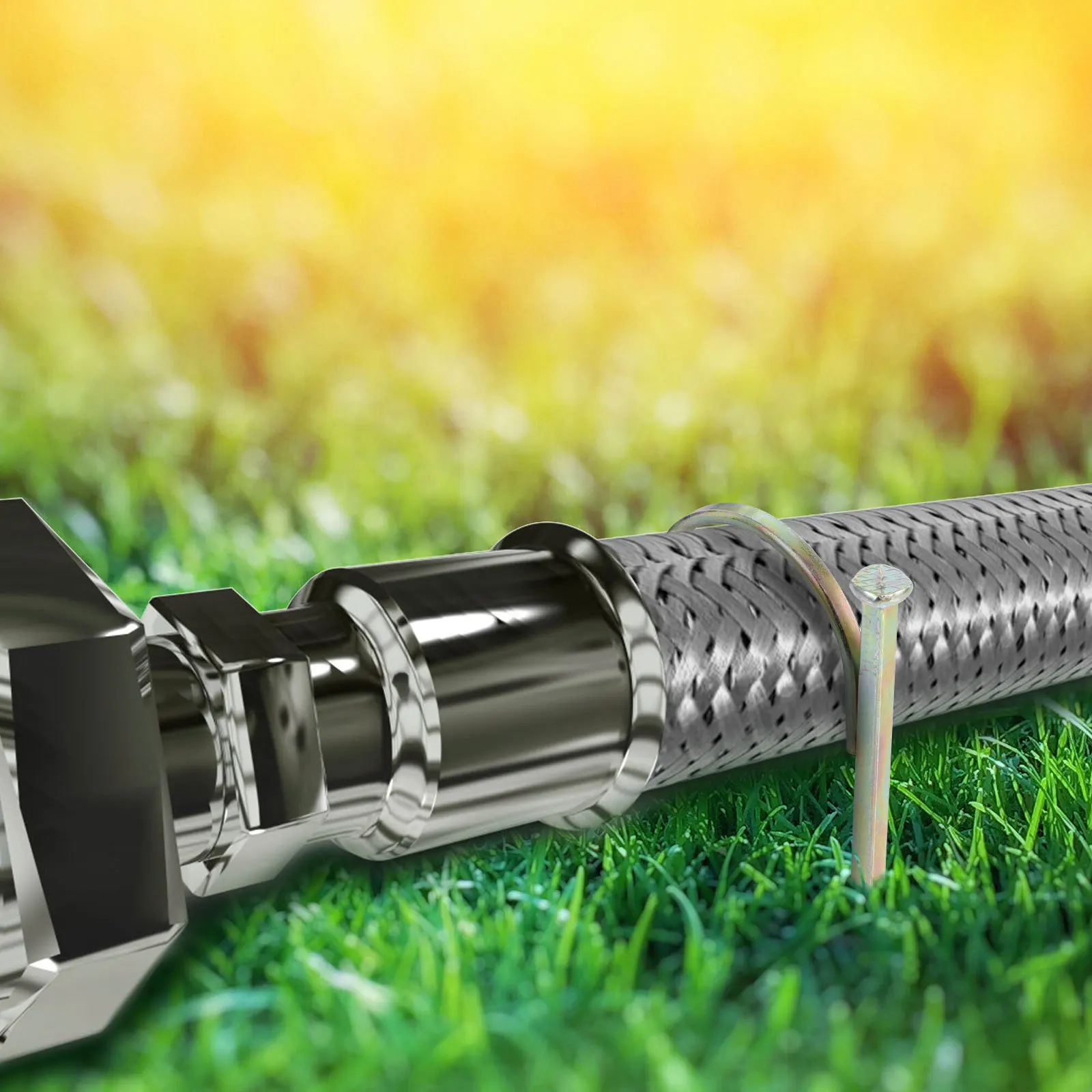 20pcs Water Fixed Hook 0.78In High-Strength Steel Nail For Garden Pipe Fixing Wall Clip Stakes Clamp Fastener Hanger