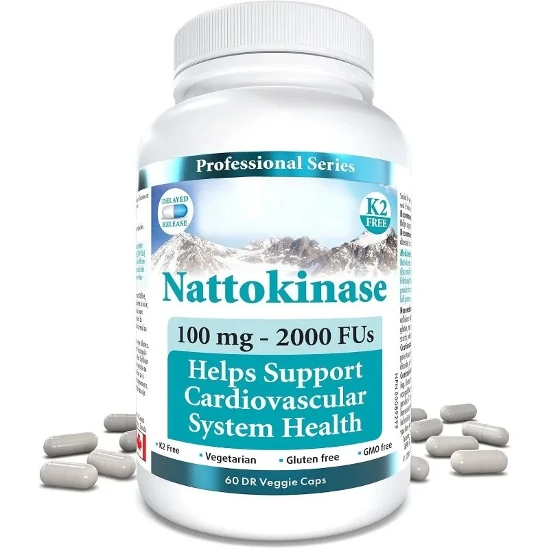 

Bioabsorbing nattokinase supplement -100mg, 22000 FU, 60 sustained-release capsules