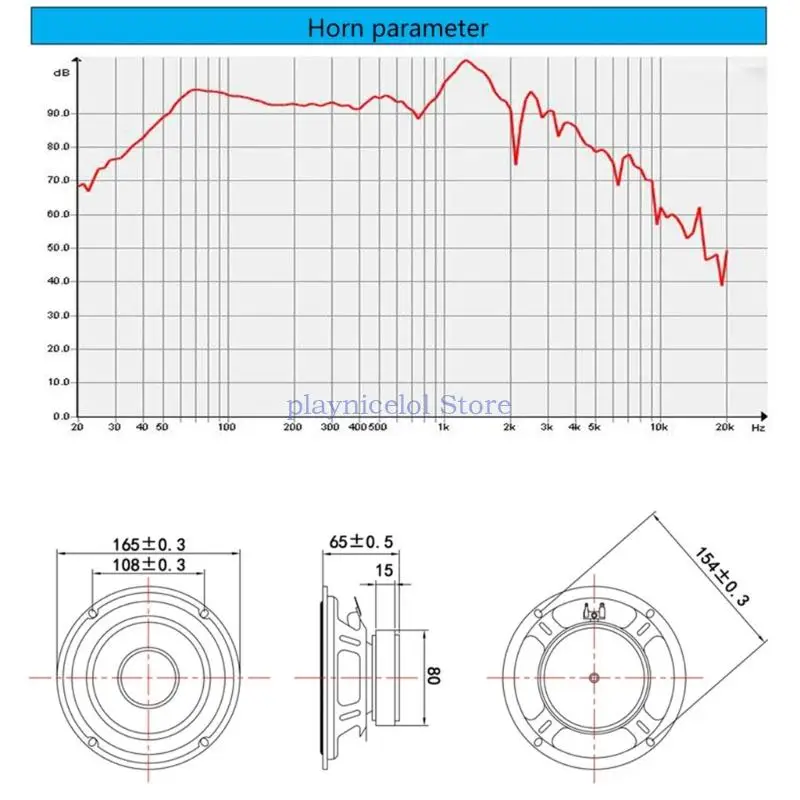 6.5인치 4옴 야외 방송 방수 스피커 스테이지 홈 시어터 확성기 E8BA