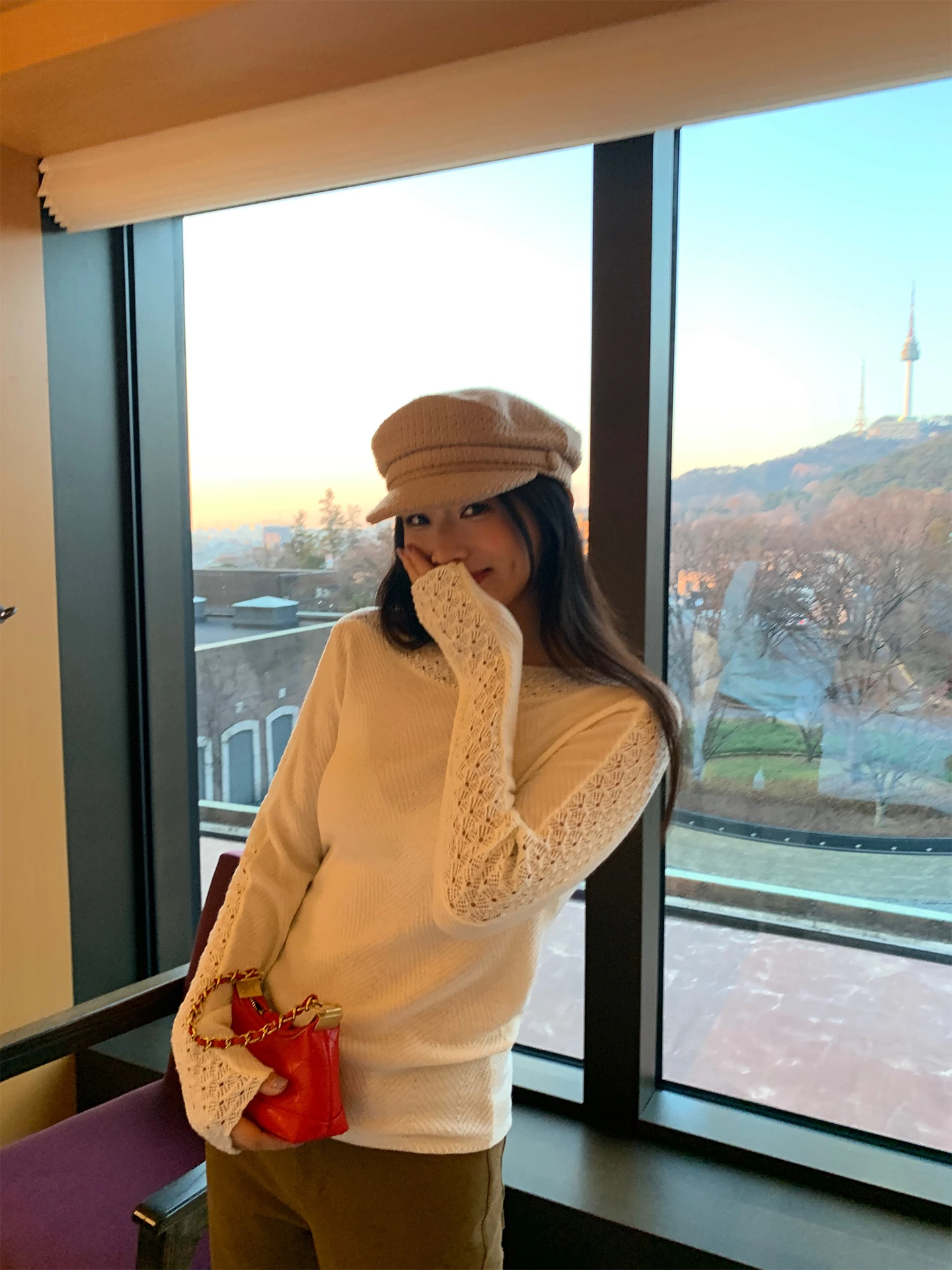 

Soft Polyester Long Sleeve Knitted Sweater Inner Wear Beige Base Layer Top Autumn Winter New Style Casual Comfortable Women's...