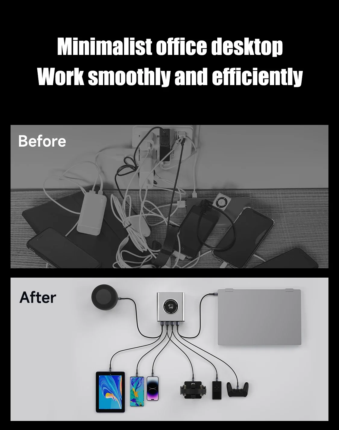 메카닉 G-파워 115W/160W GaN 충전 스테이션 다중 인터페이스 고속 충전 가정 및 사무실용