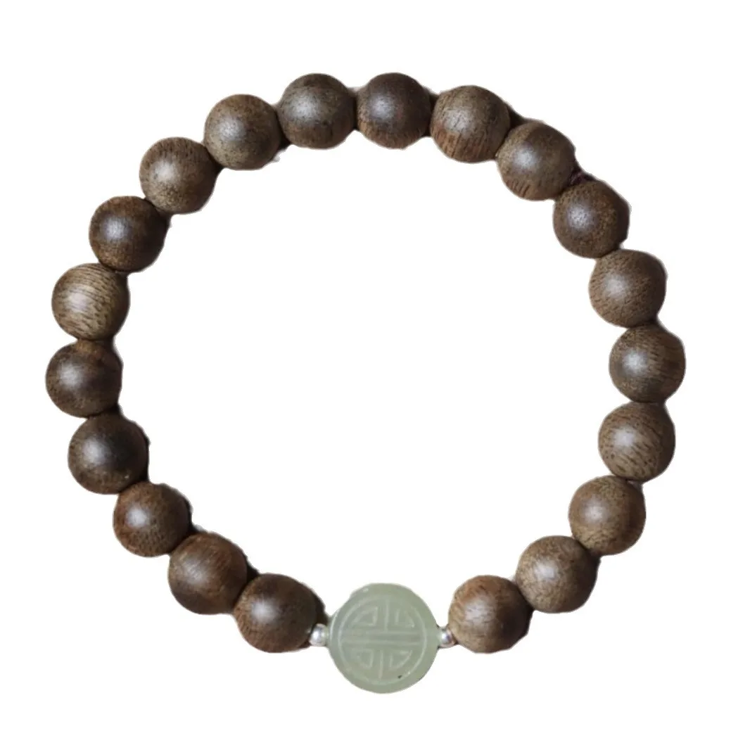 Natural Kalimantan Agarwood DIY Accessory Handheld Prayer Bead Ethnic Vintage Style Unisex Cultural Play Jewelry