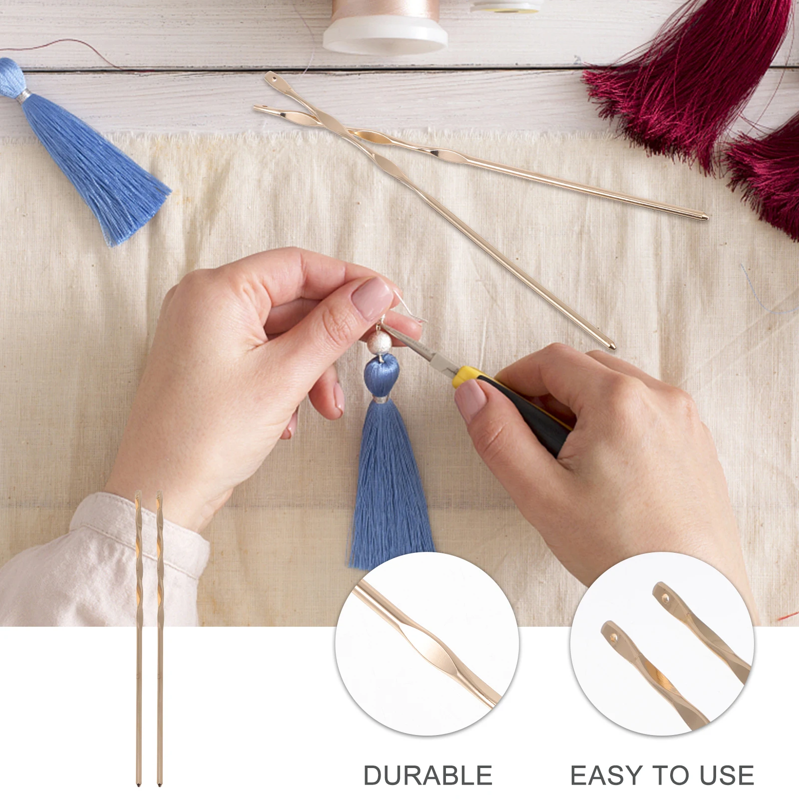 

2 Pcs Hairpin Materials Stick Chinese Style Sticks Hairsticks Chopstick DIY Manual