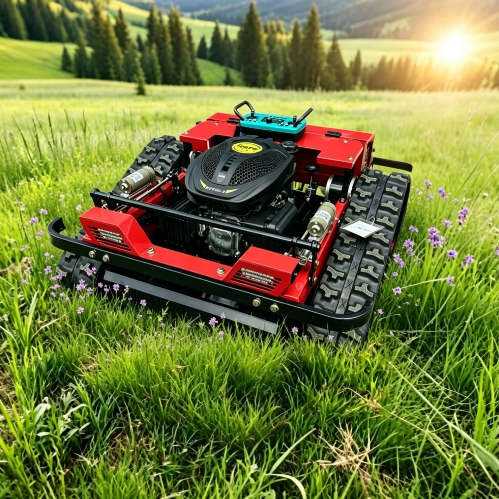 

Tracked Lawn Mower Robot CE Automatic Remote Control Lawn Prune Agriculture High Efficiency Business Farm Use