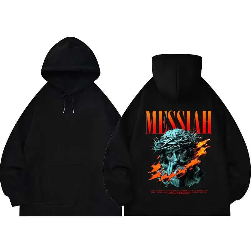 

2025 Autumn 330G Heavy duty Hoodie MESSIAH Letter and Pattern Printed Casual Hoodie Sportswear