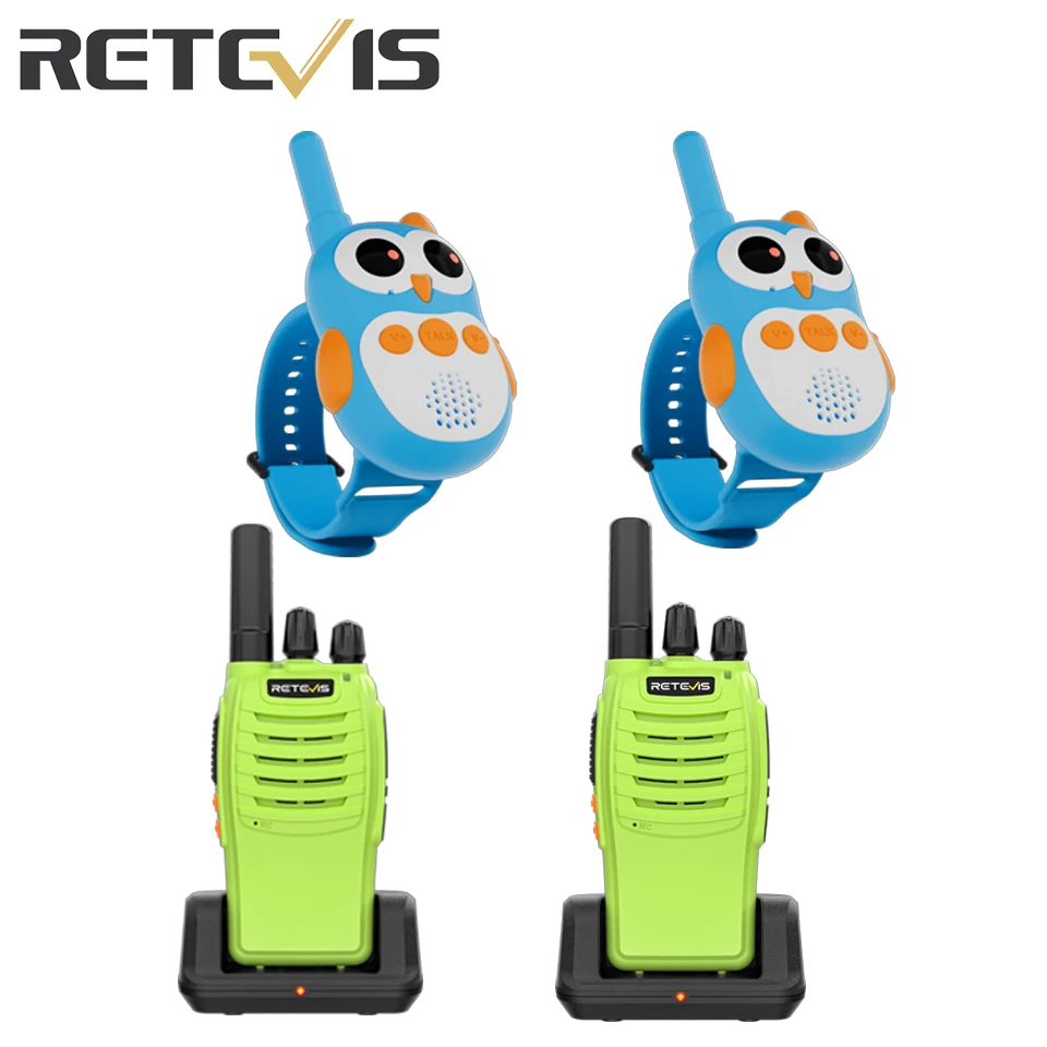 Retevis H777 зеленая рация с RT30W детская рация 2 шт. портативная со длительным сроком службы батареи коммуникационные радиостанции для кемпинга