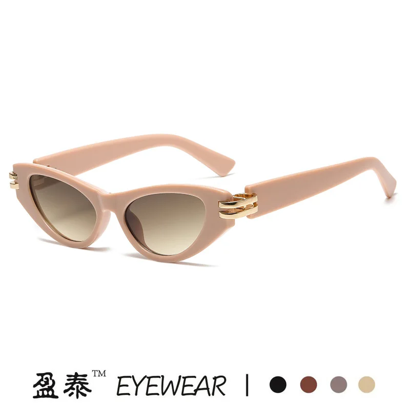 New Cat Eye Sunglasses đối với phụ nữ retro cá nhân cao cấp Kính mát mô hình siêu mát mẻ Acetate khung 142