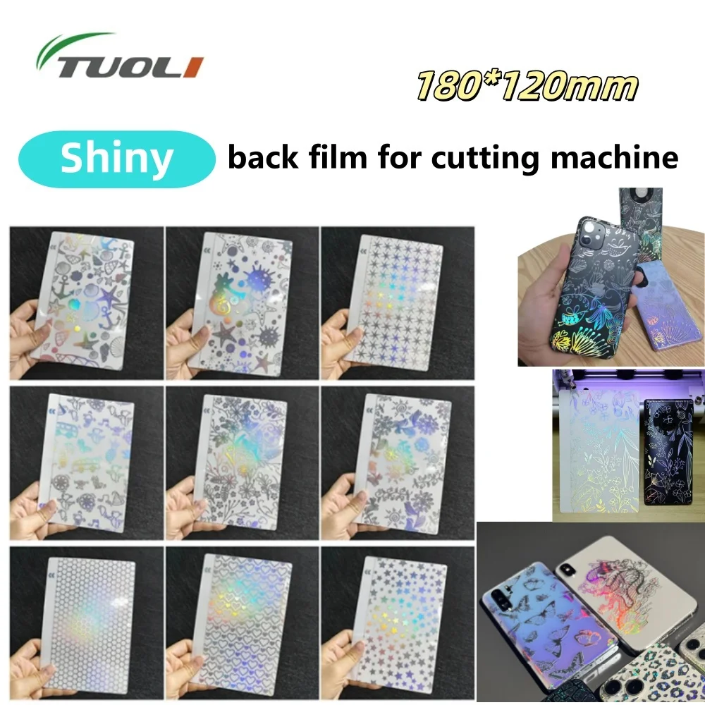 TUOLI Mix Back Sticker Shiny 3D Embossed Mobile Phone Rear Glass Protective Skins for Hydrogel Film HD Matte Privacy Cut Machine