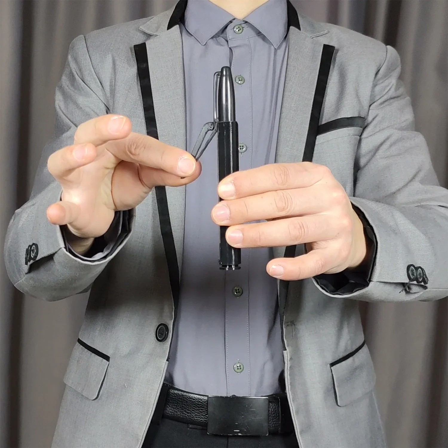 Rotulador para trucos de Magia de doble compañero cruzado, funda para bolígrafo con Clip Flexible, accesorios para llevar de mago, accesorios de Magia