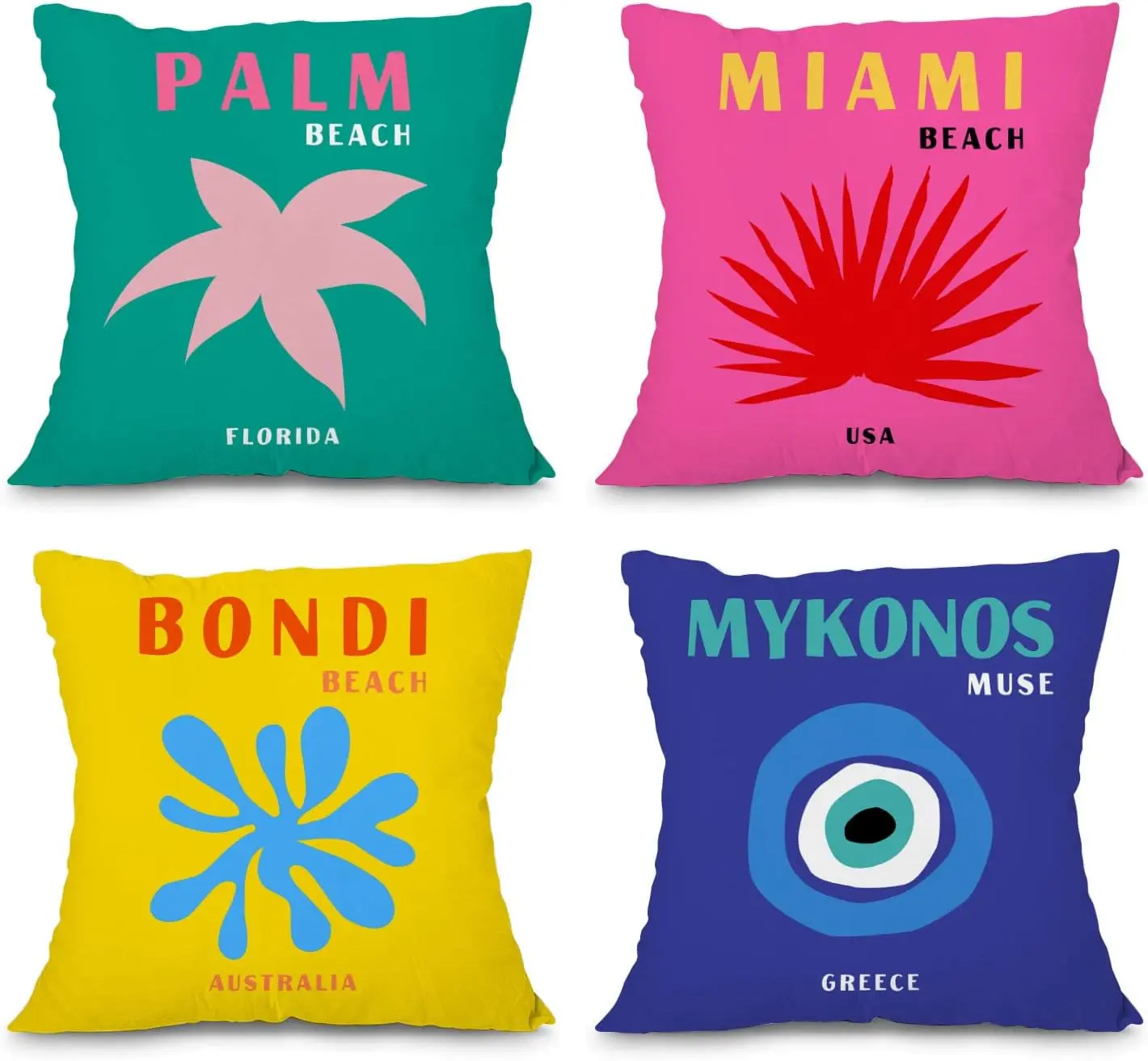 Preppy room decoration aesthetic travel pillow cover square cushion cover suitable for teenage bedroom dormitory