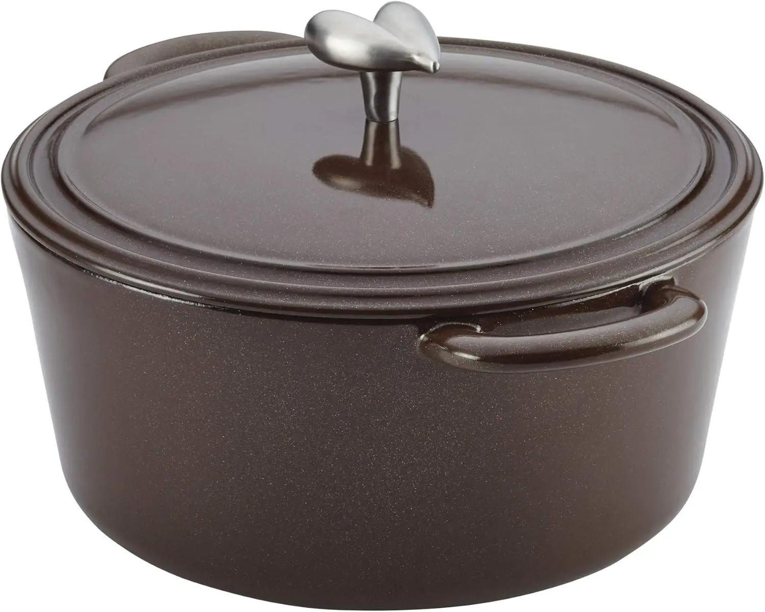 カレー鋳鉄エナメルカバーダッチオーブン、5.5クォートカラー ブラウン