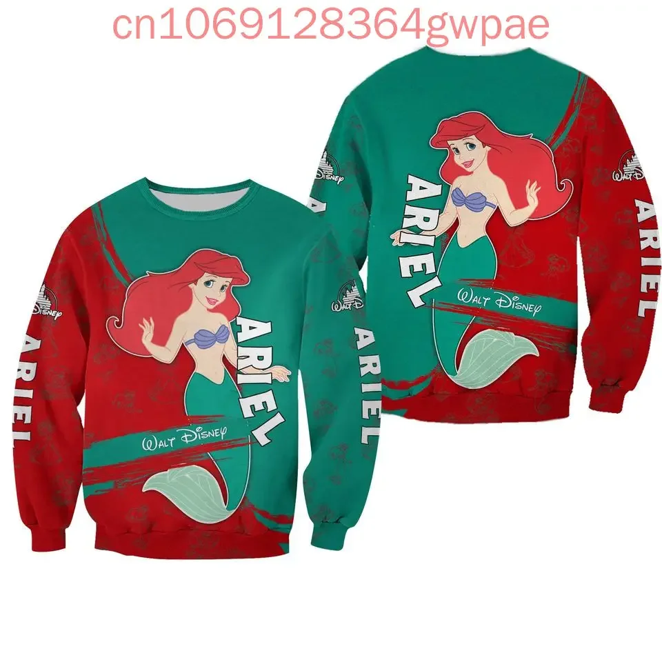 The Little Mermaid Ariel Christmas Sweater Men's Women's 3d Print Ugly Sweater Disney Casual Sweatshirt Ugly Christmas Sweater