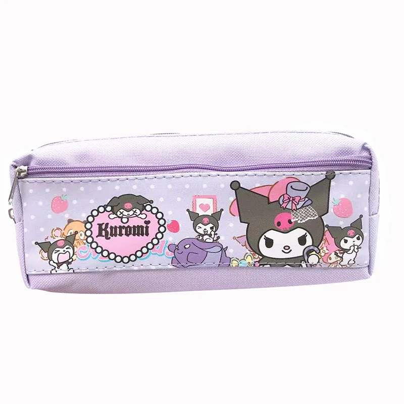 Piórnik Sanrio Kuromi Cinnamoroll melodia Pu Kawaii torba na długopis do kartonu szkolne materiały papiernicze pudełko przybory szkolne zabawki dla