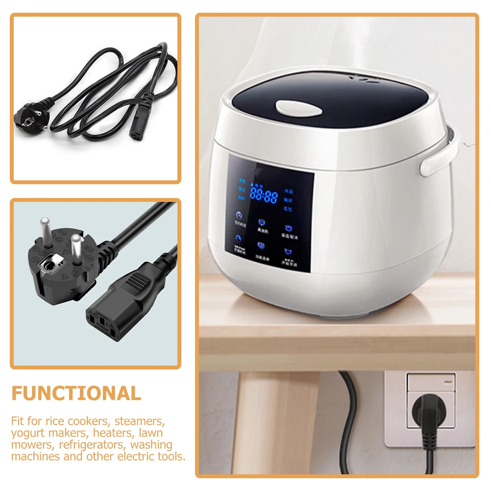 

Power Prong Fire Resistant PVC Copper Cable 1 Meter Rice Cooker Replacement Electrical Replacement Cable
