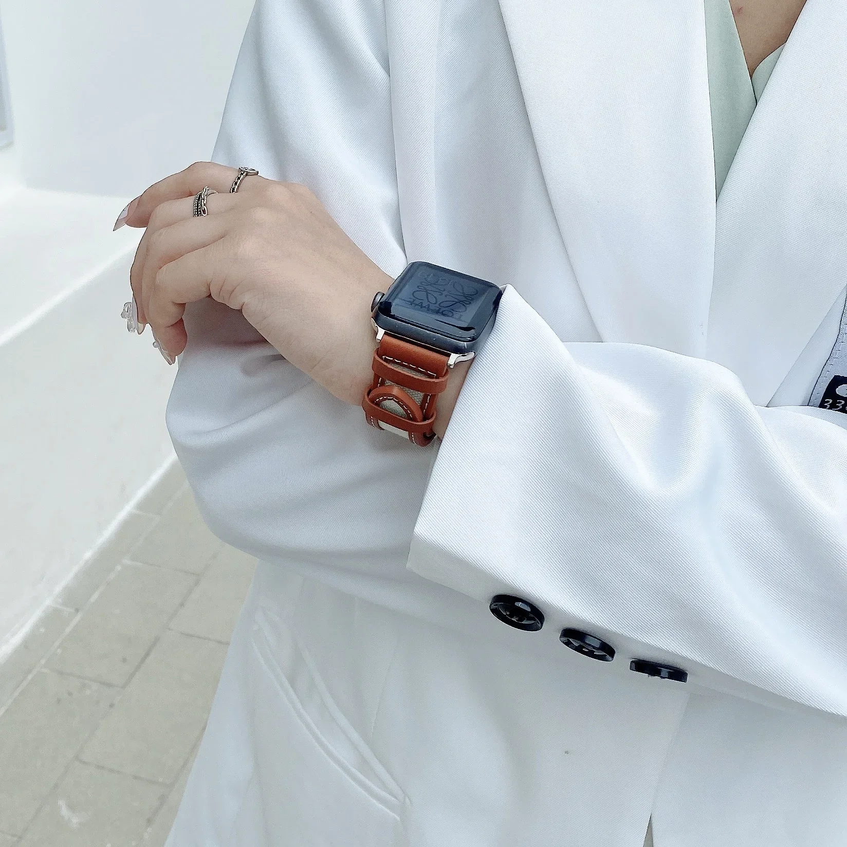 Leather Strap For Apple watch Ultra 10 9 8 7 46mm 45mm 41mm Nylon Breathable bracelet wristband for iWatch 6 5 SE 4 44mm 42mm