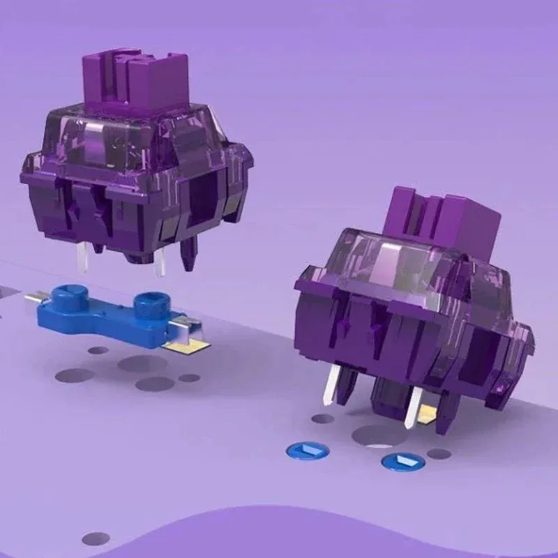 TTC المشتعلة الأرجواني Keyswitch V2 الخطي التبديل 42 جرام 3 دبابيس مكتب ألعاب الإلكترونية الرياضة لوحة المفاتيح الميكانيكية Lubed مفاتيح