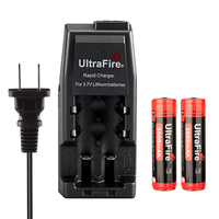 UltraFire 18650 New 3000mAh 3.7V Rechargeable Li-Ion Battery with PCB for Flashlight or Other Electronic Device with 139 Charger