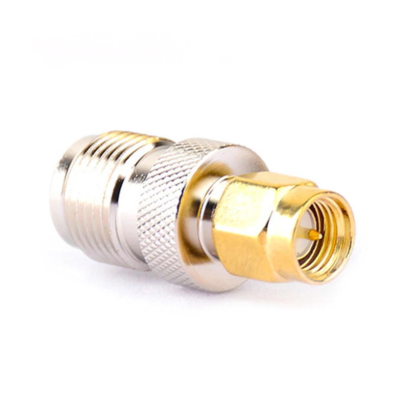 1 Stück sma Stecker an tnc Buchse HF-Adapter Kupfer vergoldet gerade Koaxial stecker – Detail 3