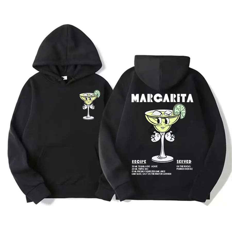 

Margarita Meme Hoodies Funny Cocktail Unisex Vintage Cartoon Oversized Sweatshirts Men Fashion Aesthetic Fleece Hooded Pullovers