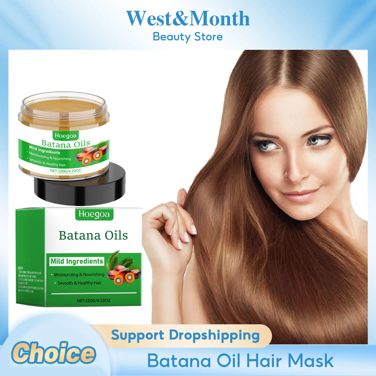 Batana Oil Hair Mask Deep Nourishing Anti Frizz Enhance Hair Toughness Promote Hair Growth Make Hair Soft Moisturing Hair Mask