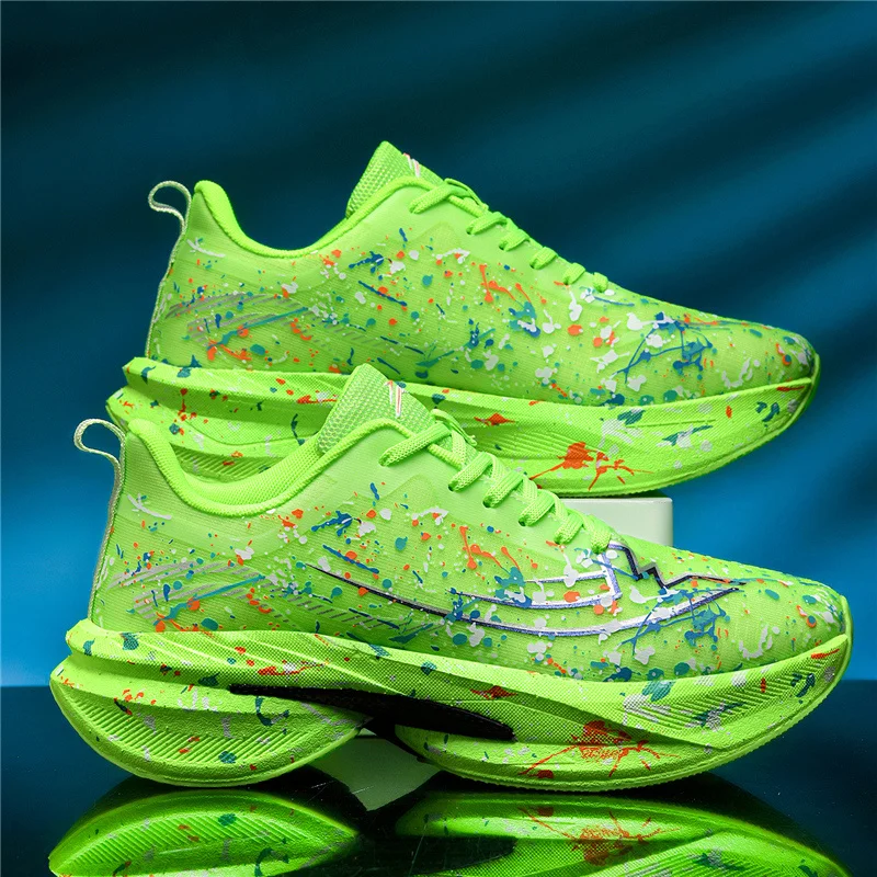 

2025 New Trendy Professional Daily Sports Shoes Elastic Cushioning Breathable Lightweight Running Shoes Sizes 33-45 Men Women