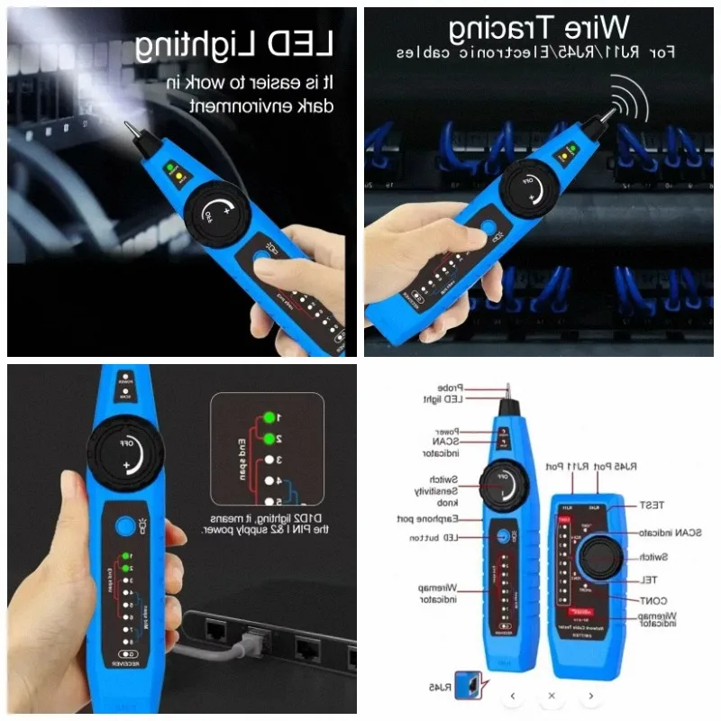 NOYAFA Network Cable Tester NF-810 Cable Tracker RJ45 RJ11 Wire Tracer Ethernet LAN Anti-Interference Line Finder Networ view 6