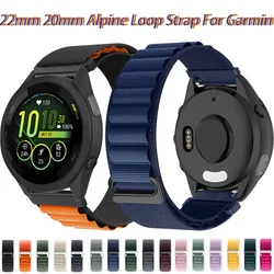 22mm 20mm Nylon Strap For Garmin Forerunner 165 265 965 55 Alpine Loop Bracelet Wristband Garmin Venu 3/Vivomove Trend/Active 5