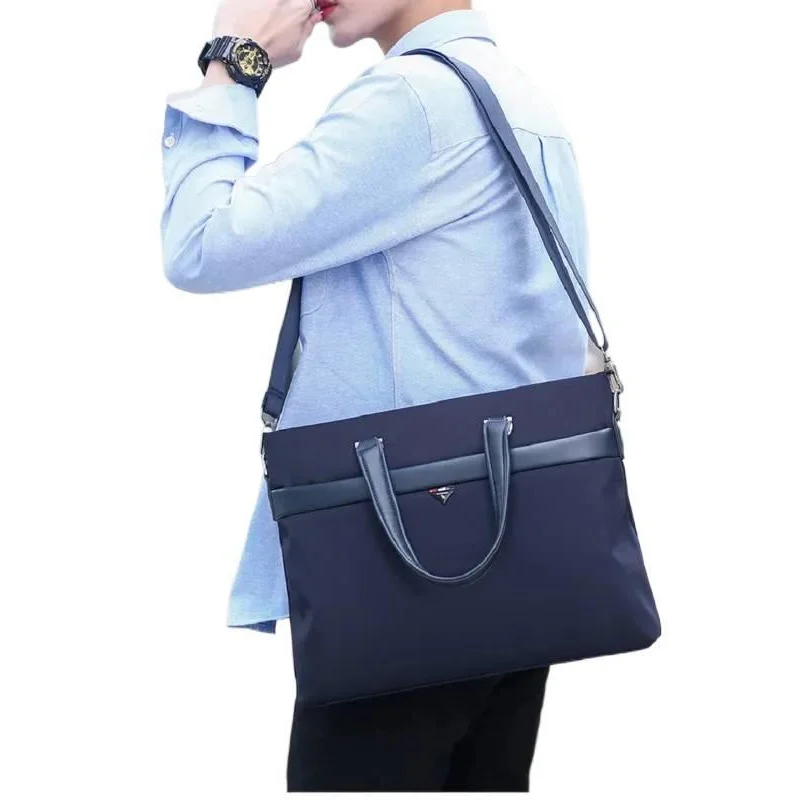 

Men's Computer Laptop Bag Handbag Briefcase Attache Business official Oxford Shoulder Crossbody Bags Black Blue