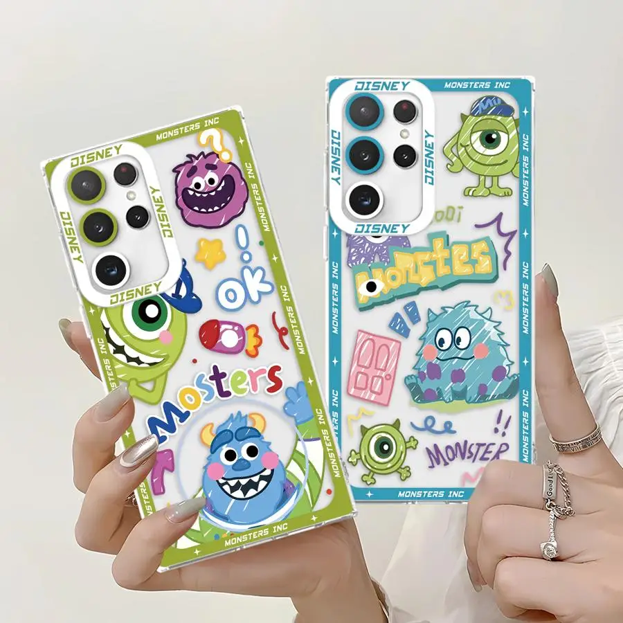 Disney Monsters Inc Cute Clear Case for Samsung Galaxy S24 Ultra S20 FE S21 S22 S23 Ultra S10 Plus Note 20 Ultra 10 Plus S23 FE