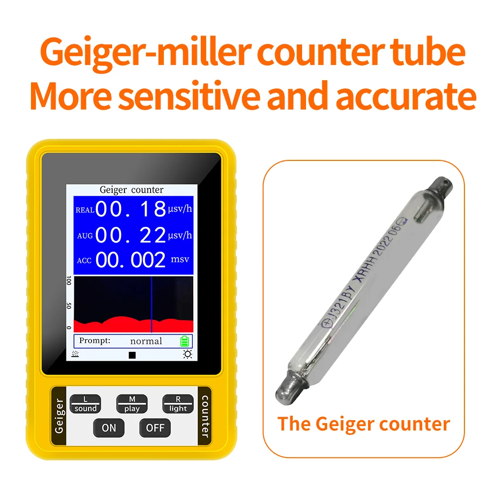 2 in 1 Handheld Digital Display Nucleaire Radiation Detector Electromagnetic Radiation Nuclear Detector EMF Geiger Counter