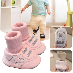 Baby Shoes Autumn and Winter and Socks Cotton for Warmth Non Slip Walking Shoes for Newborn Babies Baby 0-1 Years Old Shoes