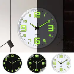 12 Inch Wall Clock Decorative Battery Operated Luminous Wall Clock Large Dial Gentle Lights Luminous Clock Digital Clock