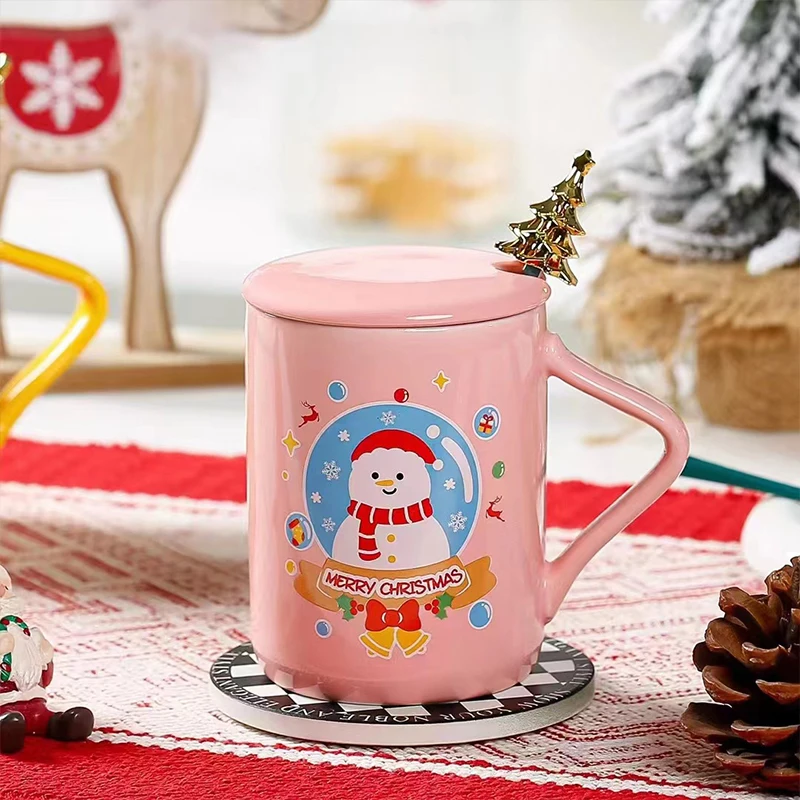 Weihnachtsbaum Ornament Keramik Tasse Deckel Griff Dekoration Weihnachten Mini Desktop Ornamente