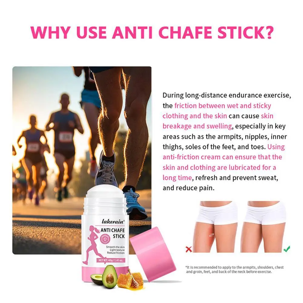 

New 1pcs 40g Anti-friction Cream Stick Before Exercise to Prevent Muscle Friction Body Lubricant Anti-chafing Cream Stick