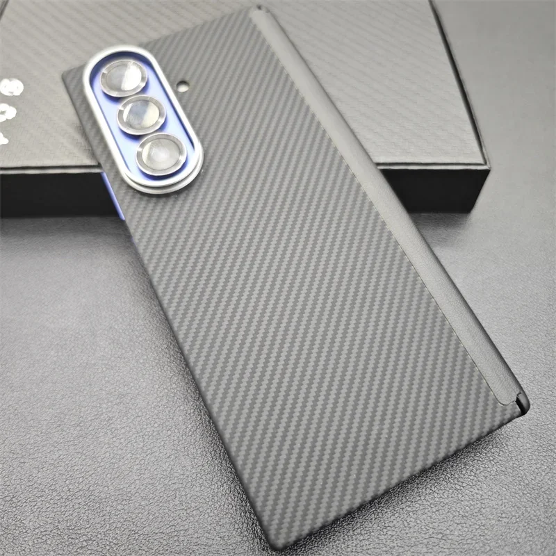 

Для Samsung Galaxy Z Fold 7, магнитный арамидный чехол с центральной осью, ультратонкий защитный чехол из углеродного арамидного волокна