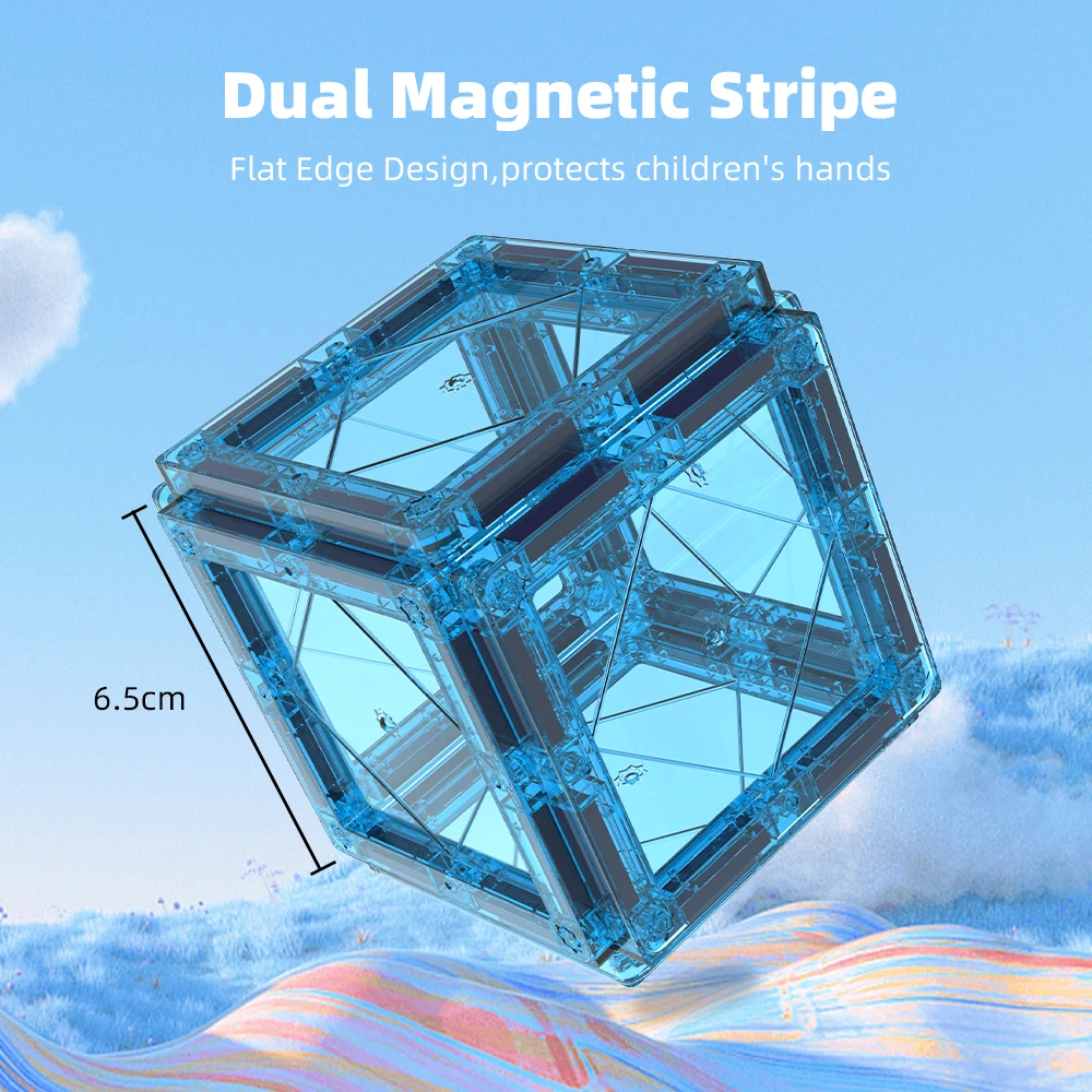 Romboss conjunto de blocos de construção magnéticos folha magnética construção quebra-cabeça telhas meninos meninas crianças montessori brinquedos