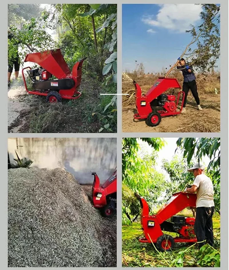 Garden Tree Branch Crusher Machine Chipper Shredder Electric Diesel Gasoline Wood Power Origin Cutting Type Speed Product