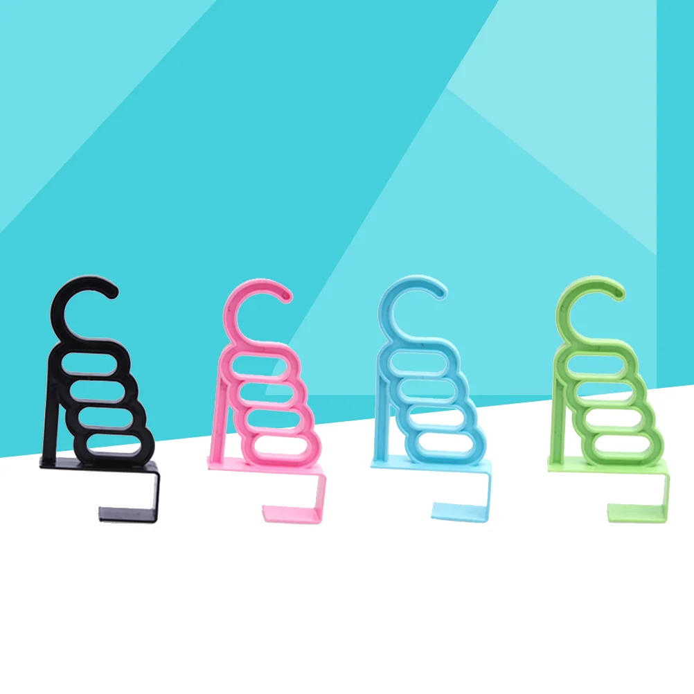 

4Pcs Over Door Hanger Hooks Plastic Rack Multi Purpose for Clothes Bags Hats Scarfs Durable Easy to Use Door Hanger