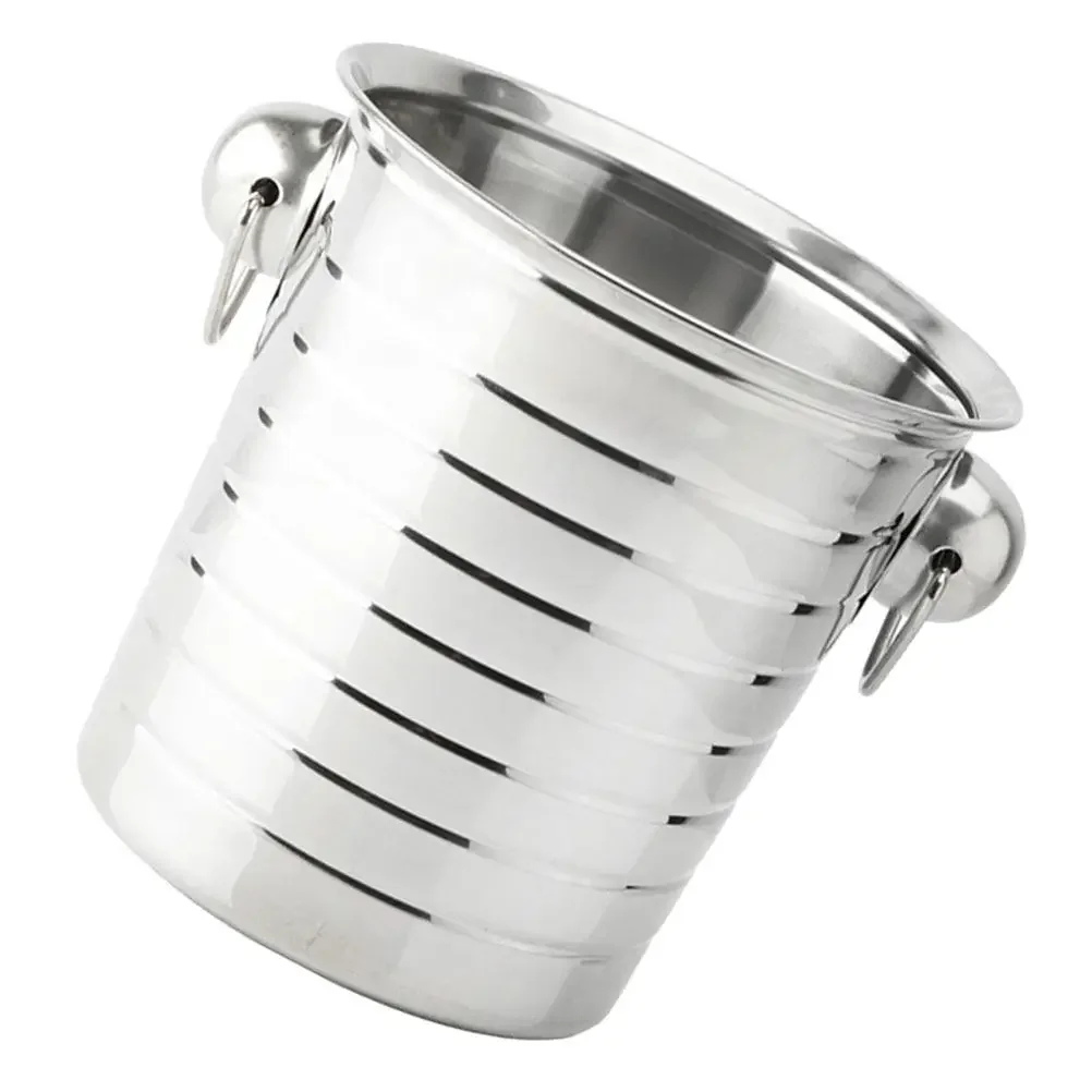 3L Stainless Steel Ice Bucket Modern Elegant Design Smooth Surface Easy Clean Bar Ice Bucket for Kitchen Dining Room Party Use