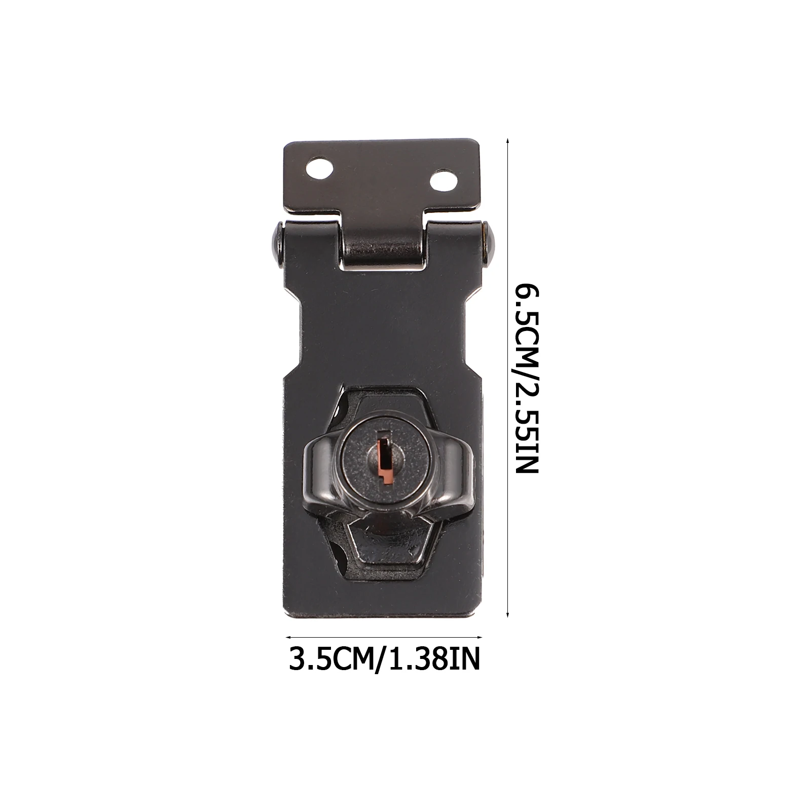 

2Pcs Keyed Hasp Lock Zinc Alloy Iron Cabinet Door Buckle Drawer Locks Easy Install Rust Resistant Sturdy for Kitchen
