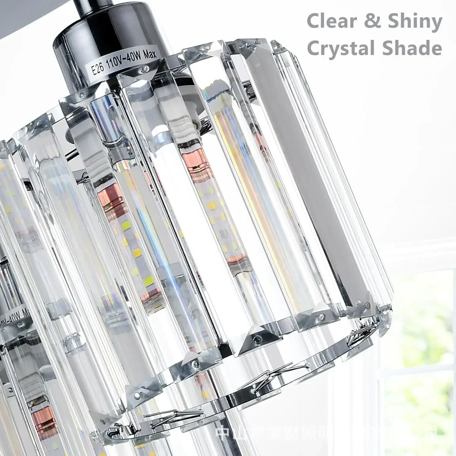 2026 LED Crystal Ceiling Lights Modern Luminaries Black Kitchen With Transparent Lampshade Hallway Luminaries For Entrance