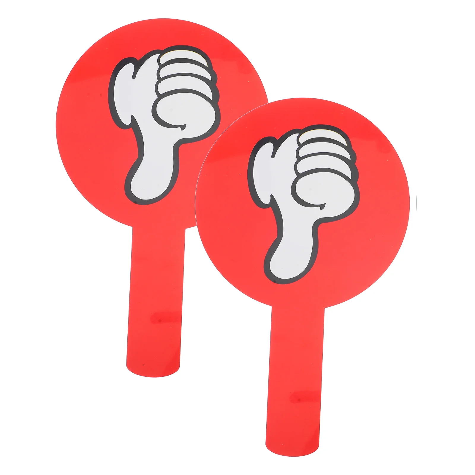 2 Pcs Dual Sided Plastic Handheld Score Board Hand Raised Sign Classroom Answer Boards True False Game Judging Voting Paddles