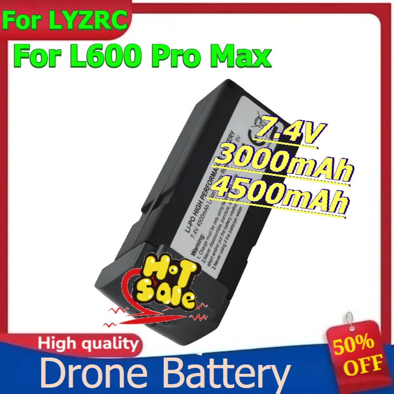 

for LYZRC L600 Pro Max Drone Battery Blade Quadcopter Spare Parts 30min Battery Life Replacement 7.4V 3000mAh 4500mAh