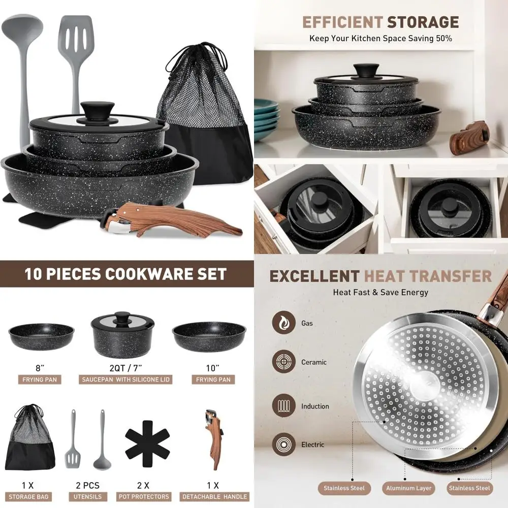 

Red Marble 13-Piece Non-Stick Cookware Set with Kochstelle Technology