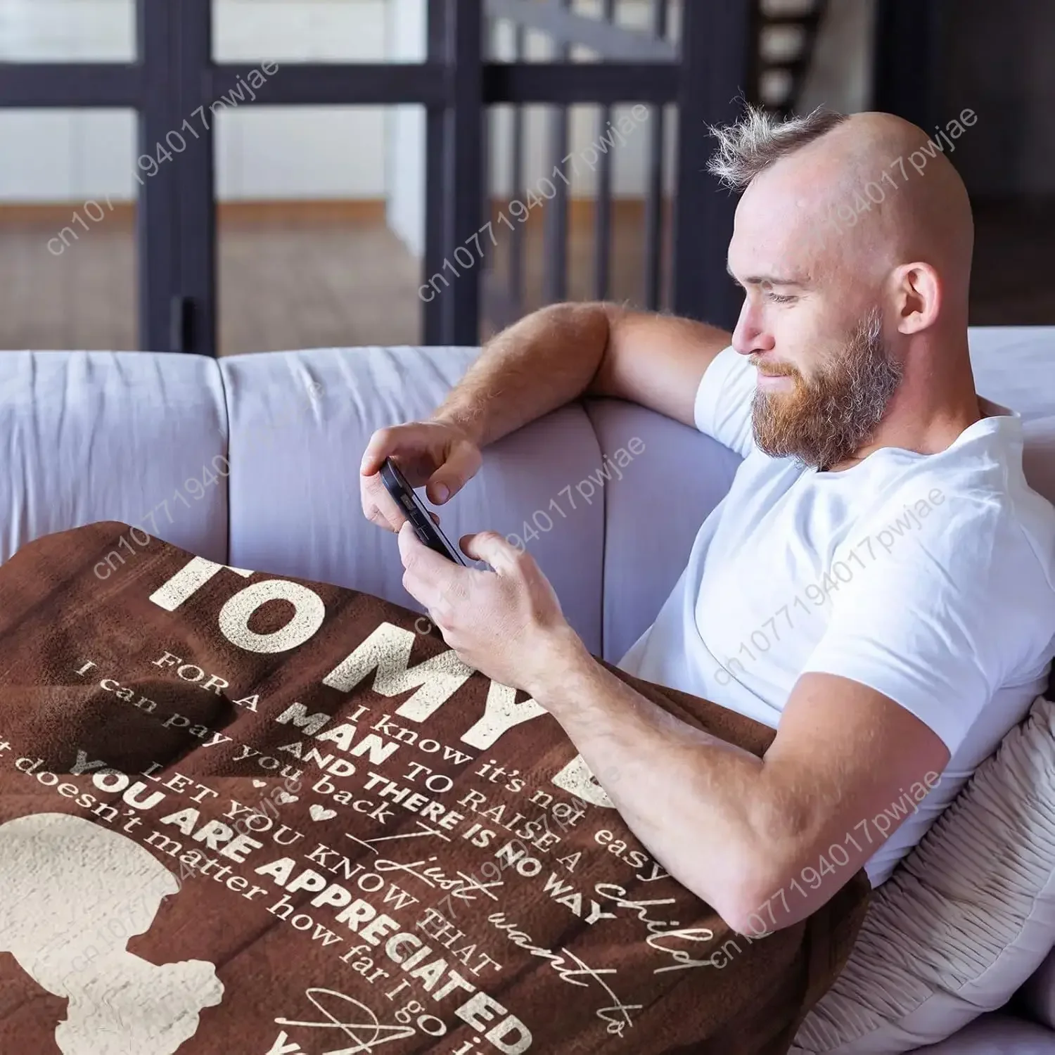 [Summer Sale Deals]  To My Dad Blanket,Dad Birthday Gifts from Daughter,Best Dad Gift for Father from Kids,1 count 100% Polyeste