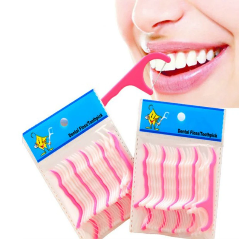 

1250Pcs Portable Disposable Dental Floss Plastic Toothpick High-tension Dental Floss Stick Dental Floss Box ﻿Oral Care